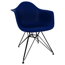 Vitra Eames DAR 43cm Armchair Navy Blue / Black